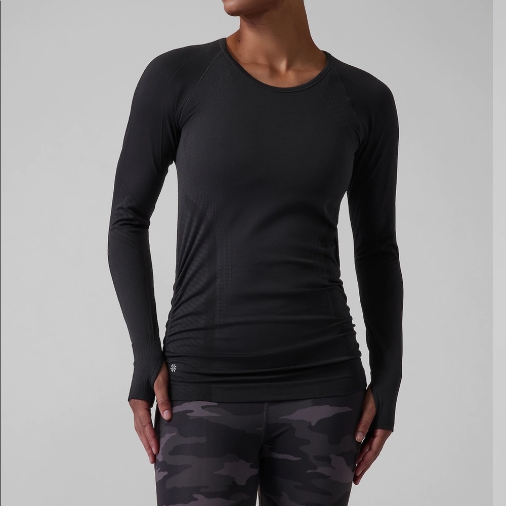 Athleta Speedlight Seamless Top Large Black